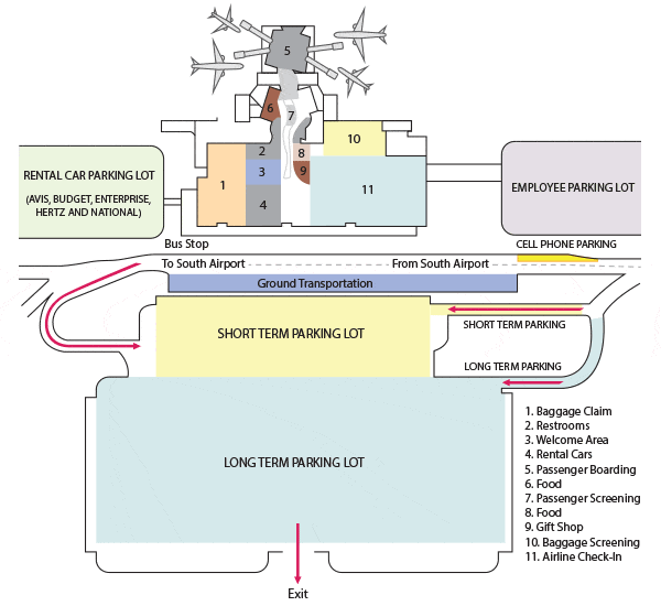 Cherry Capital Airport parking map